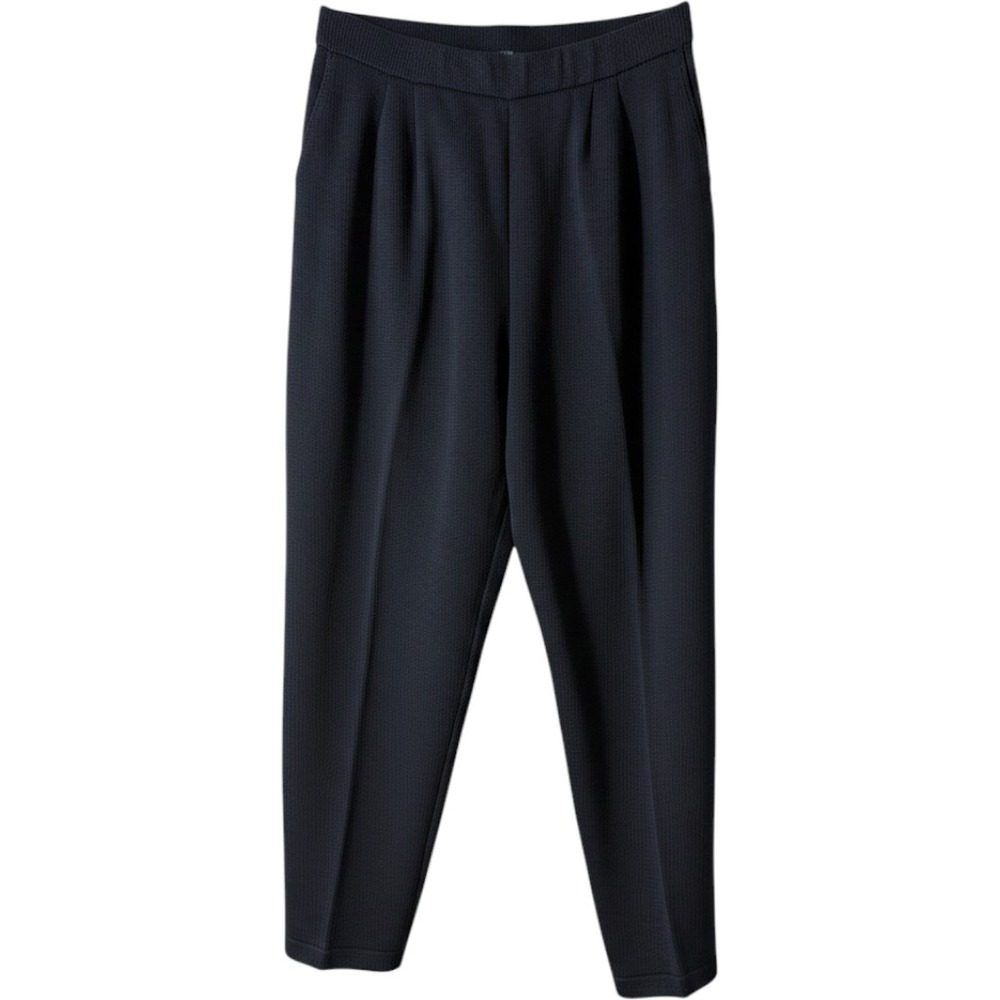 St John Basics Navy Black Santana Knit Tapered Pants 16 quiet luxury capsule